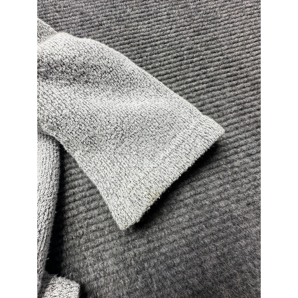 BonWorth Cardigan Sweater Womens Large Gray Floral Embroidered Button Front Knit - Picture 8 of 9